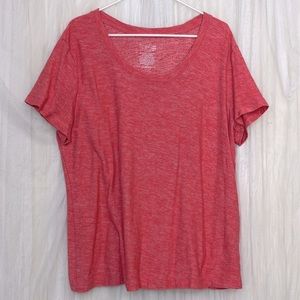 ⭐️ Time and Tru short sleeve scoop neck coral tee women plus size 2X